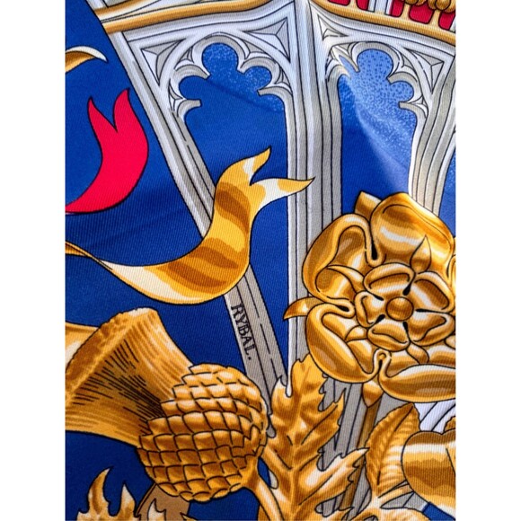 Hermes Silk Scarf British Heraldry Design by Rybal - Picture 5 of 10